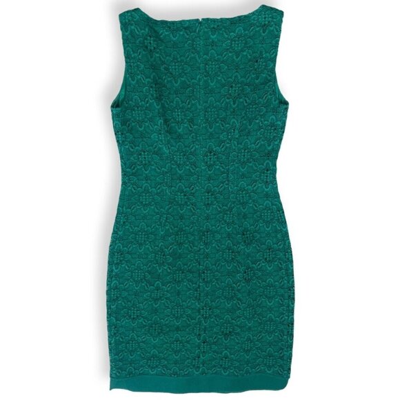 Carolina Herrera green lace pencil cut cocktail dress size 6